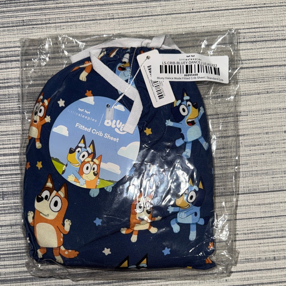 Little Sleepies Bamboo Bluey Dance Mode Fitted Crib Sheet NWT